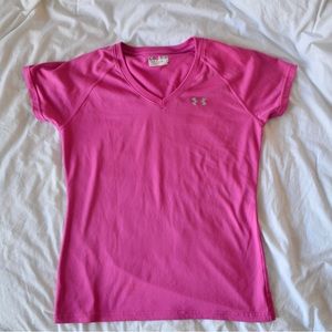 UNDER ARMOUR Women’s Fuchsia Performance Tee in Medium (Discounted Shipping🚚)
